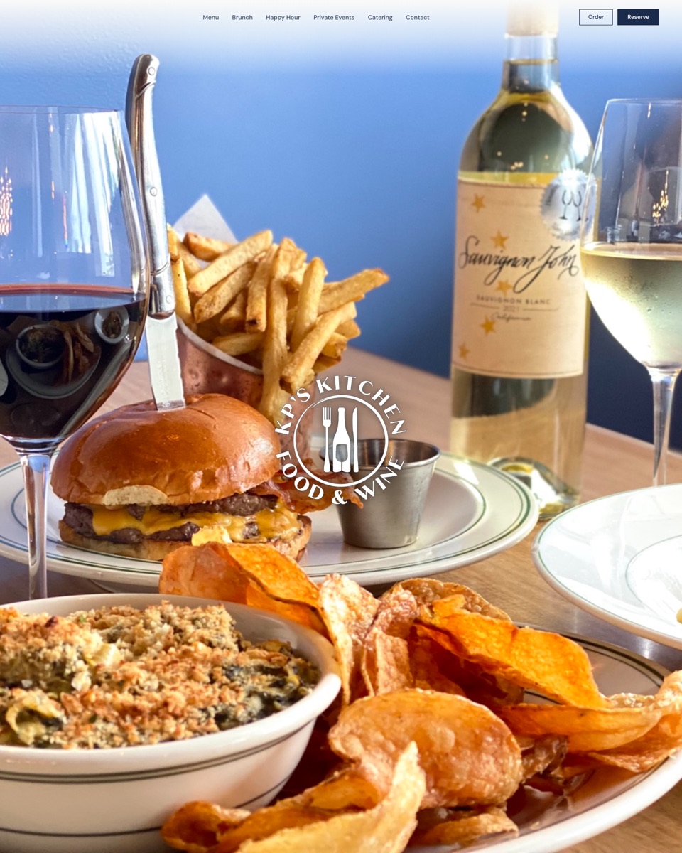 The KP's Kitchen website homepage